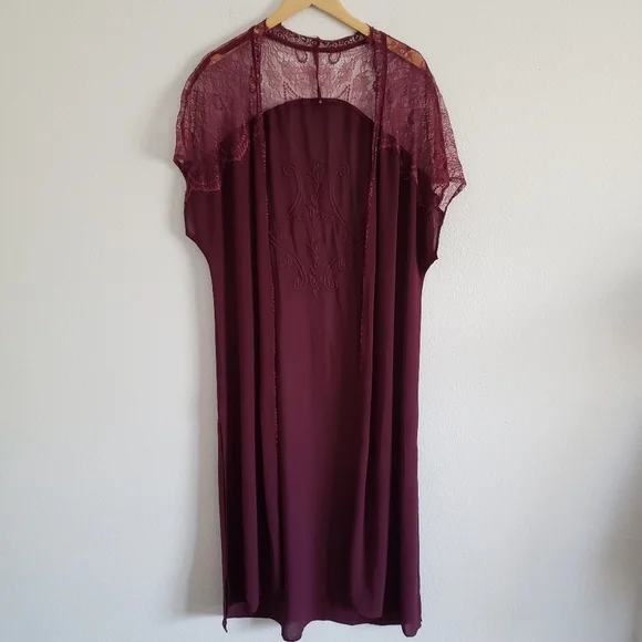 Smell the roses lace embroidered Duster - Picture 1 of 6